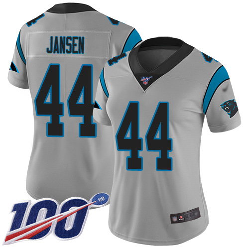 Carolina Panthers Limited Silver Women J.J. Jansen Jersey NFL Football #44 100th Season Inverted Legend->carolina panthers->NFL Jersey